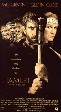 Pster de Hamlet (1990) com Mel Gibson. Dirigido por Franco Zeffirelli.