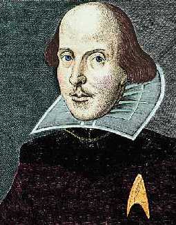 William Shakespeare - aqui numa brincadeira, com a insgnia da Frota.